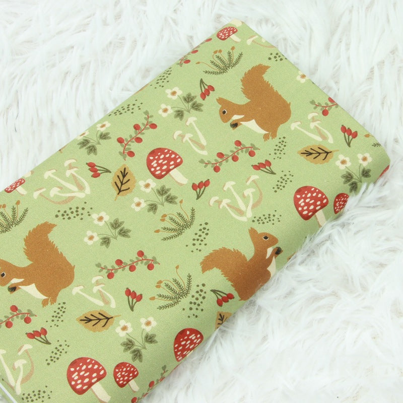 Nordic Style Small Animal Print Cotton Fabric for DIY Clothing & Crafts