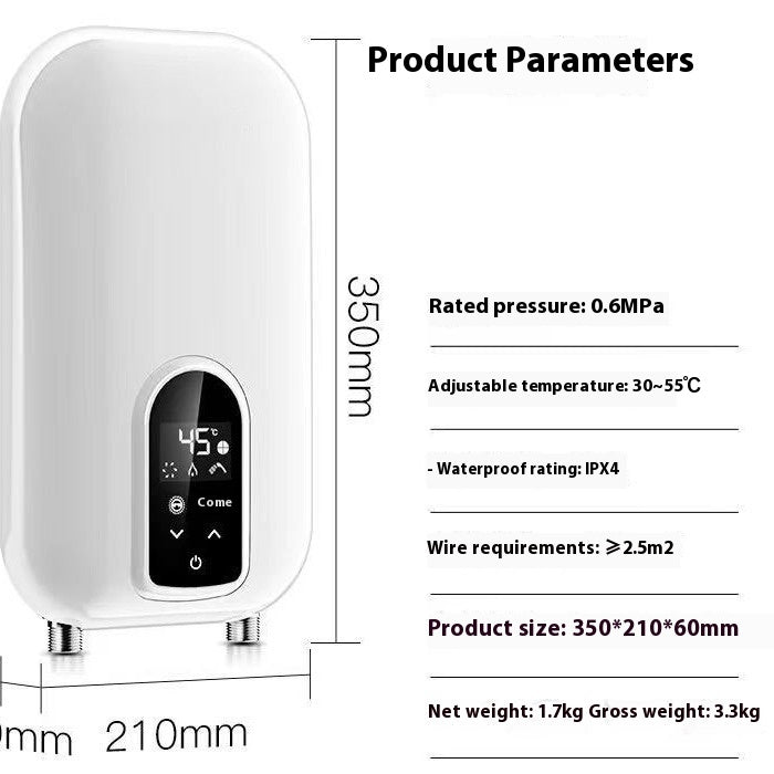 110V Electric Water Heater 3000W for Home Bathroom Instant Hot Water