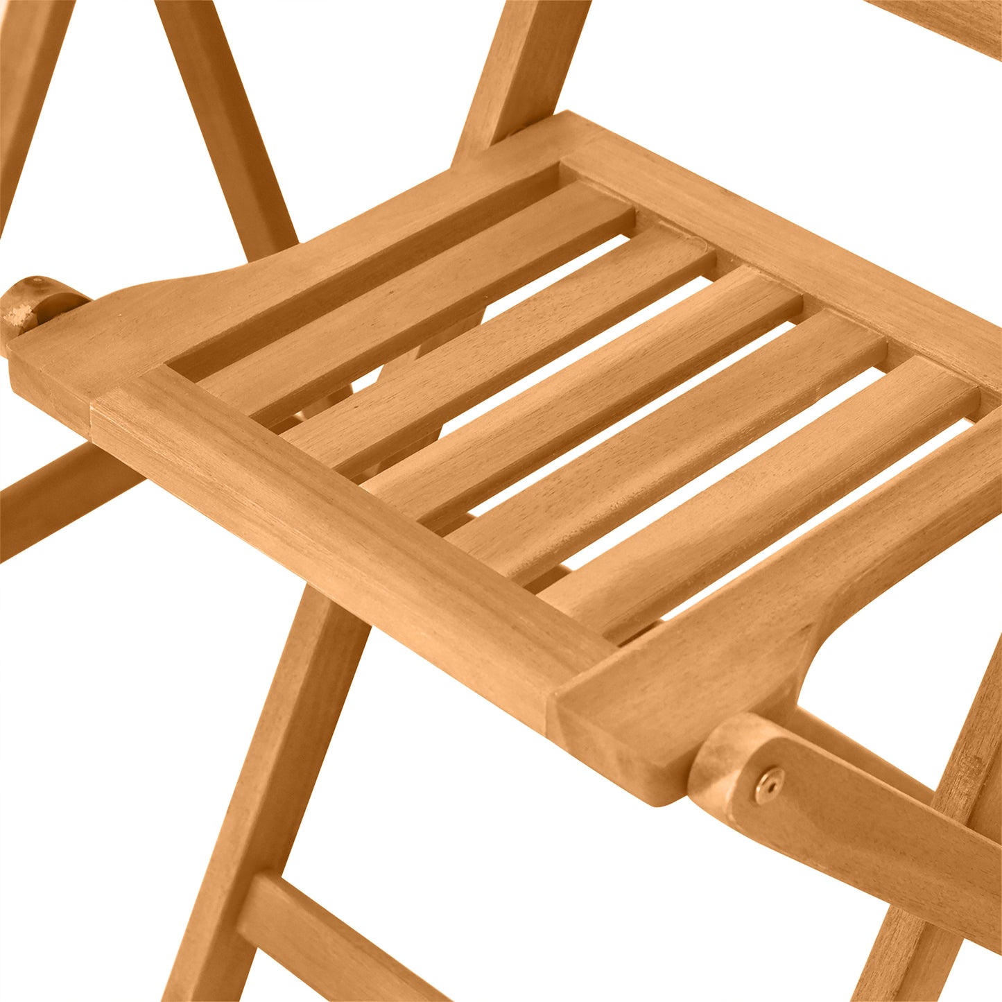 3-Piece Folding Acacia Wood Bistro Set with Chairs & Table