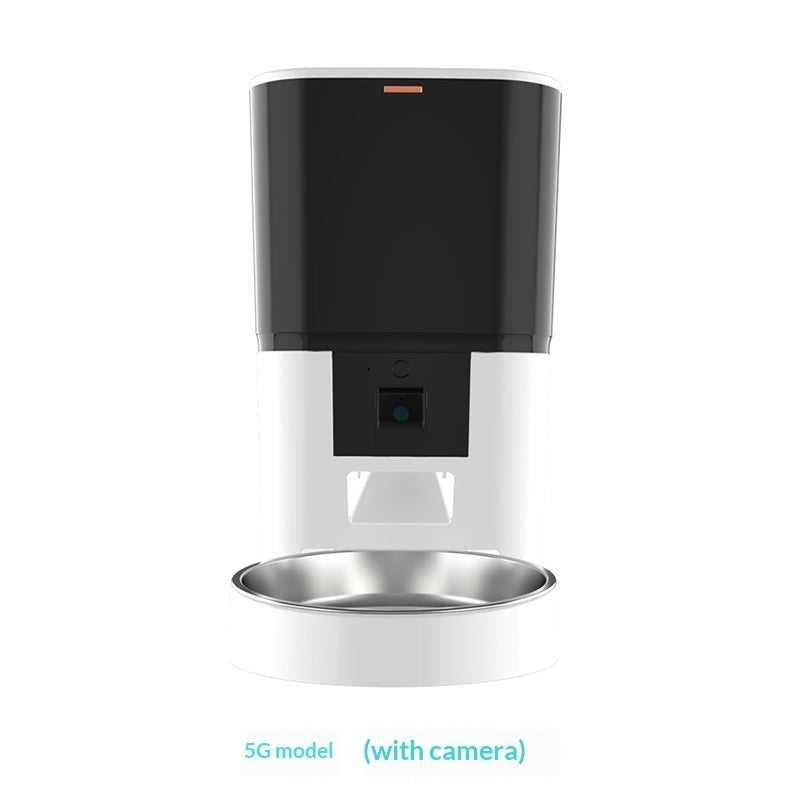 Pet Video Camera With Adjustable Feeding Dispenser for Dogs and Cats