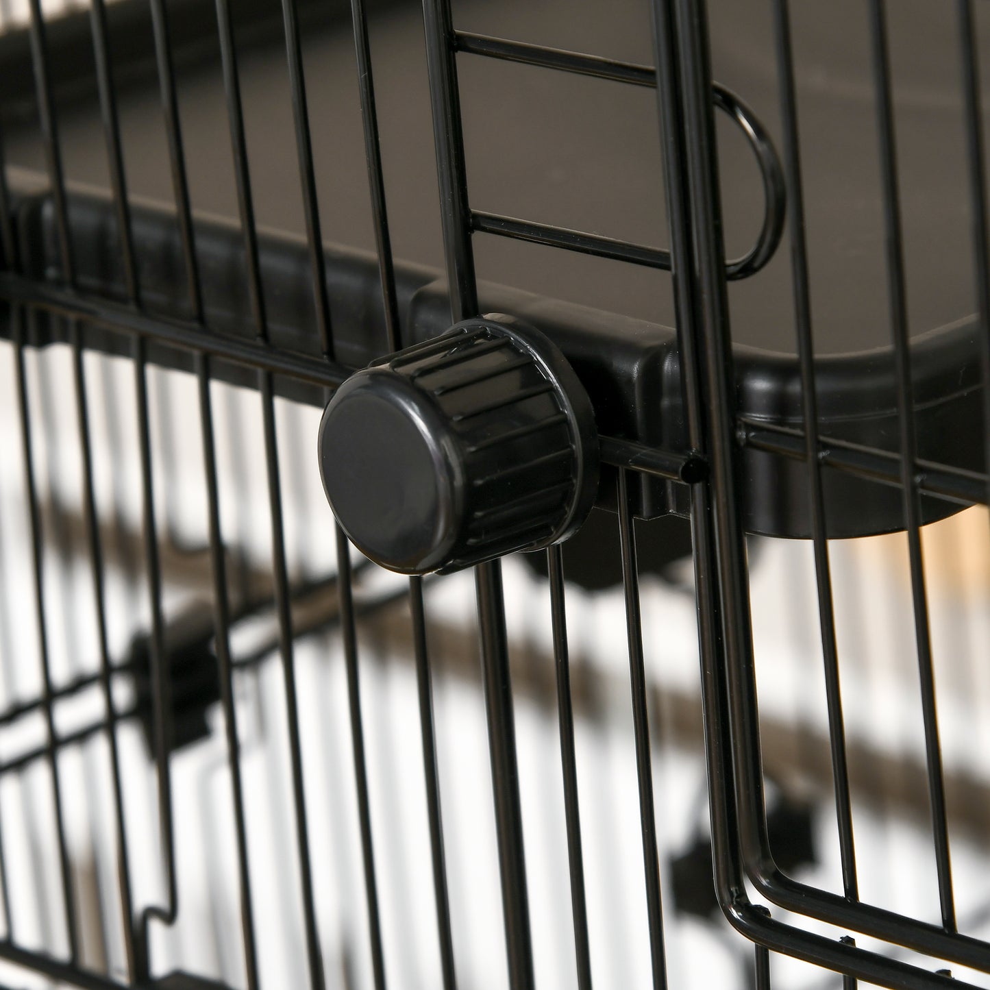 6-Tier Small Animal Rolling Cage with Large Living Space - Black