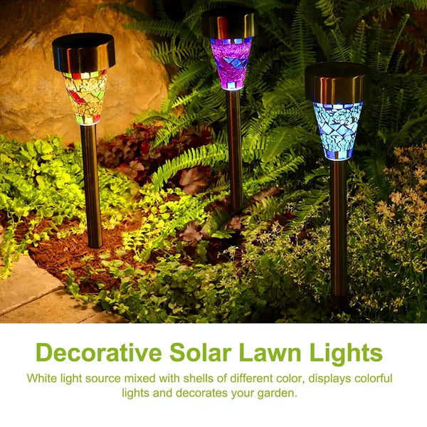 6-Pack Outdoor Solar Garden Pathway Lights IP44 Water-Resistant Landscape Lighting