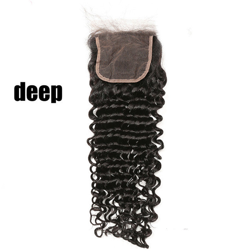 Human Hair Mesh Hair Block - Hand Woven Hair Piece for Styling & Hair Extensions