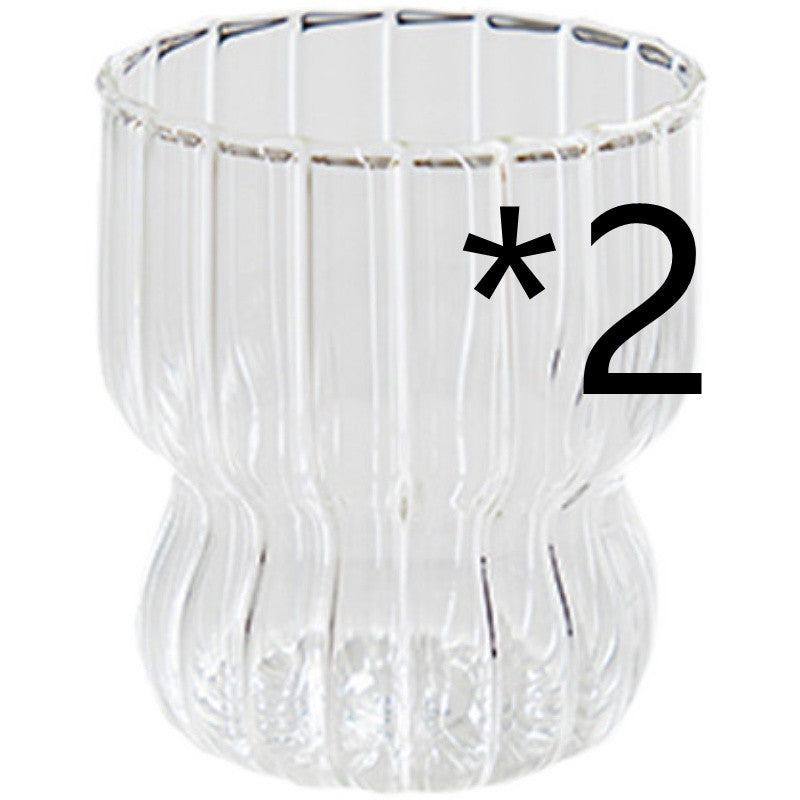 High Temperature Resistant Transparent Glass Milk Juice Cup - Set of 2 or 3