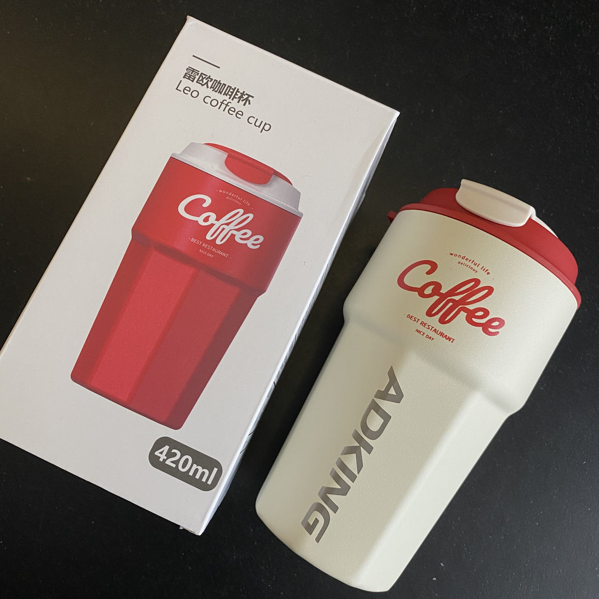 Food Grade Stainless Steel Coffee Cup with Insulation - 420ml