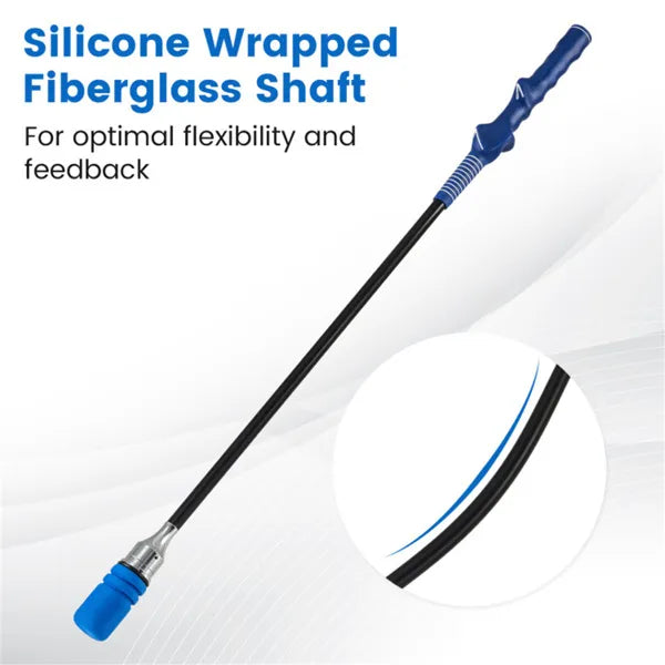 Golf Swing Stick - Portable Fiberglass Training Tool for Grip & Accuracy - Blue
