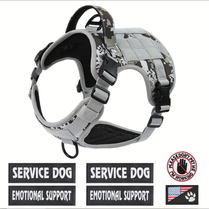 Adjustable Reflective Dog Harness Vest Large No-Pull Pet Safety Gear