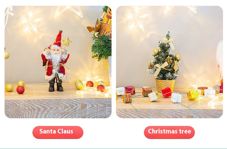 Festive Elf Doll Christmas Holiday Decor Faceless Elderly Cloth Doll