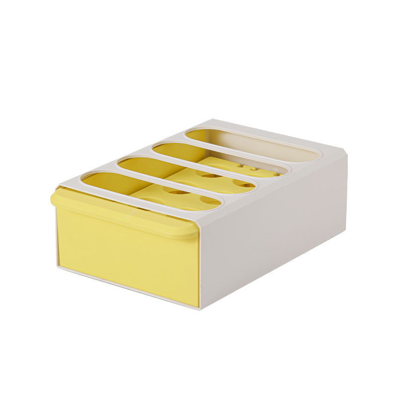 Kitchen Egg Storage Box with 12 Capacity, Plastic Drawer Organizer for Eggs