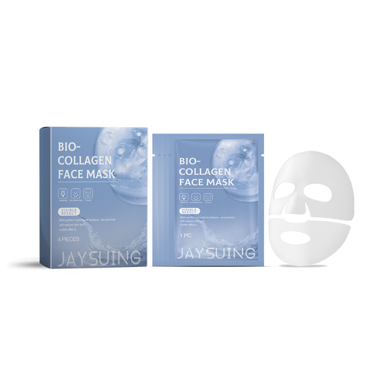 Collagen Moisturizing Facial Mask Boxed 4pcs 1 Box