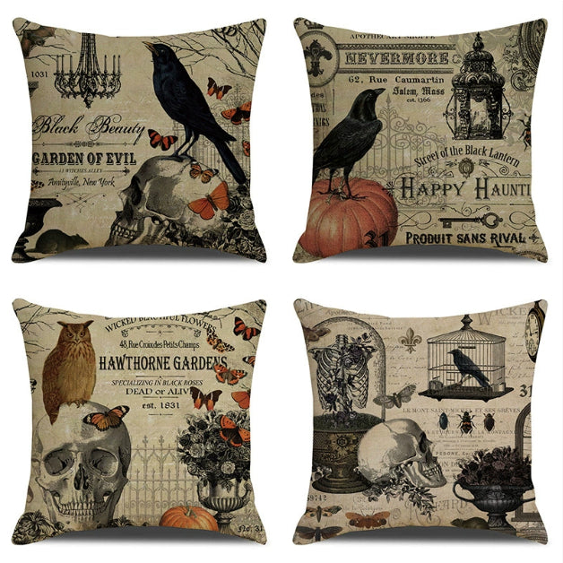 Halloween Skull Digital Printing Pillowcase - Home Decor Bedding 45x45cm