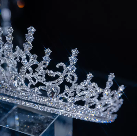 White Princess Crown Wedding Hair Accessory