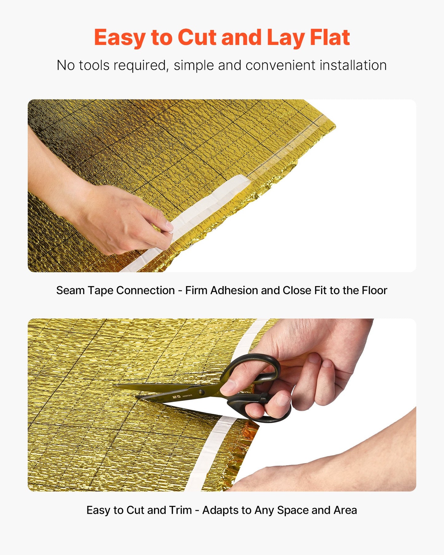 Heavy Duty Foam Underlayment for Laminate Floors - 200 Sq. Ft. Vapor Barrier & Soundproofing