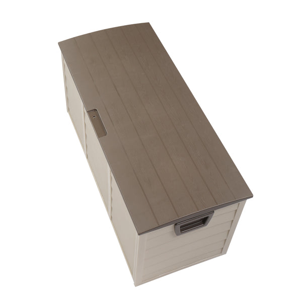 75 Gallon Weather-Resistant Plastic Outdoor Storage Box with Wheels