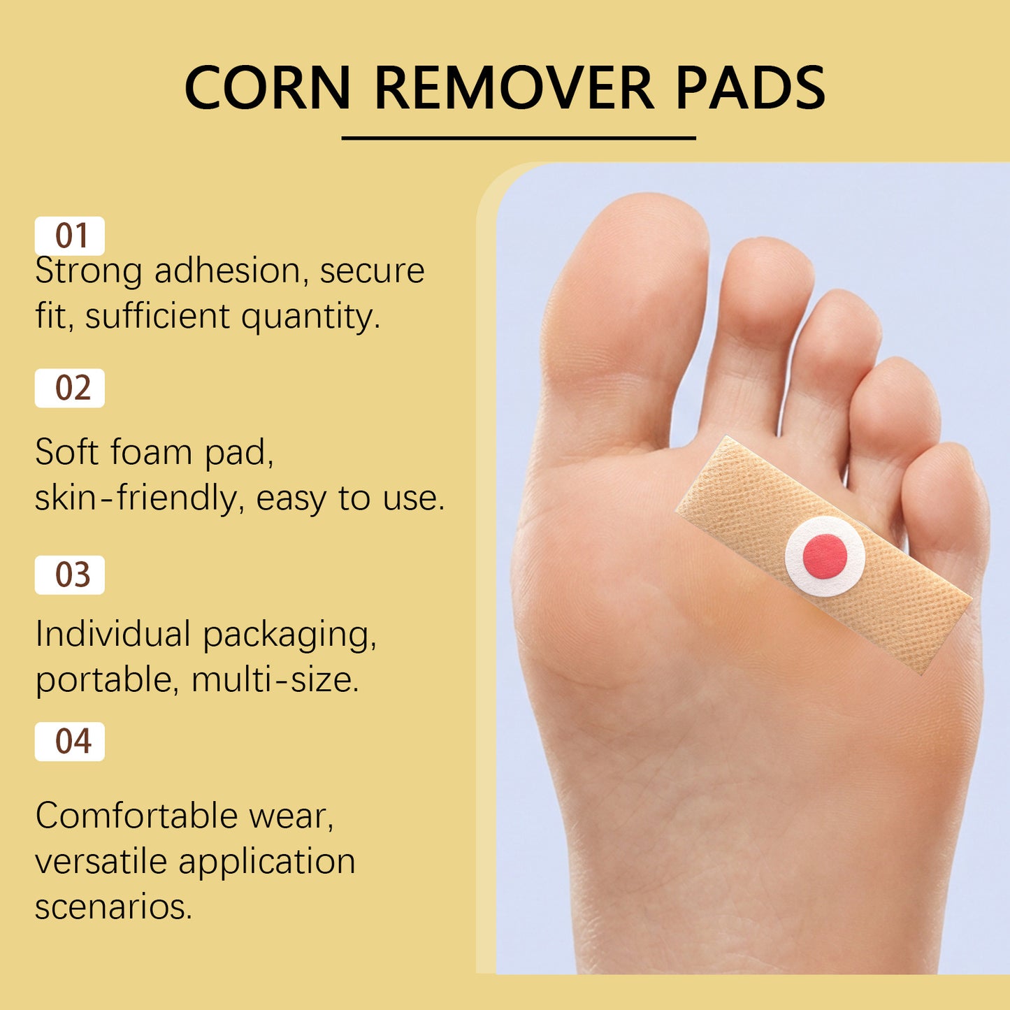 Foot Comfort Patches - 30 Skin Care Foot Therapy Patches for Relief