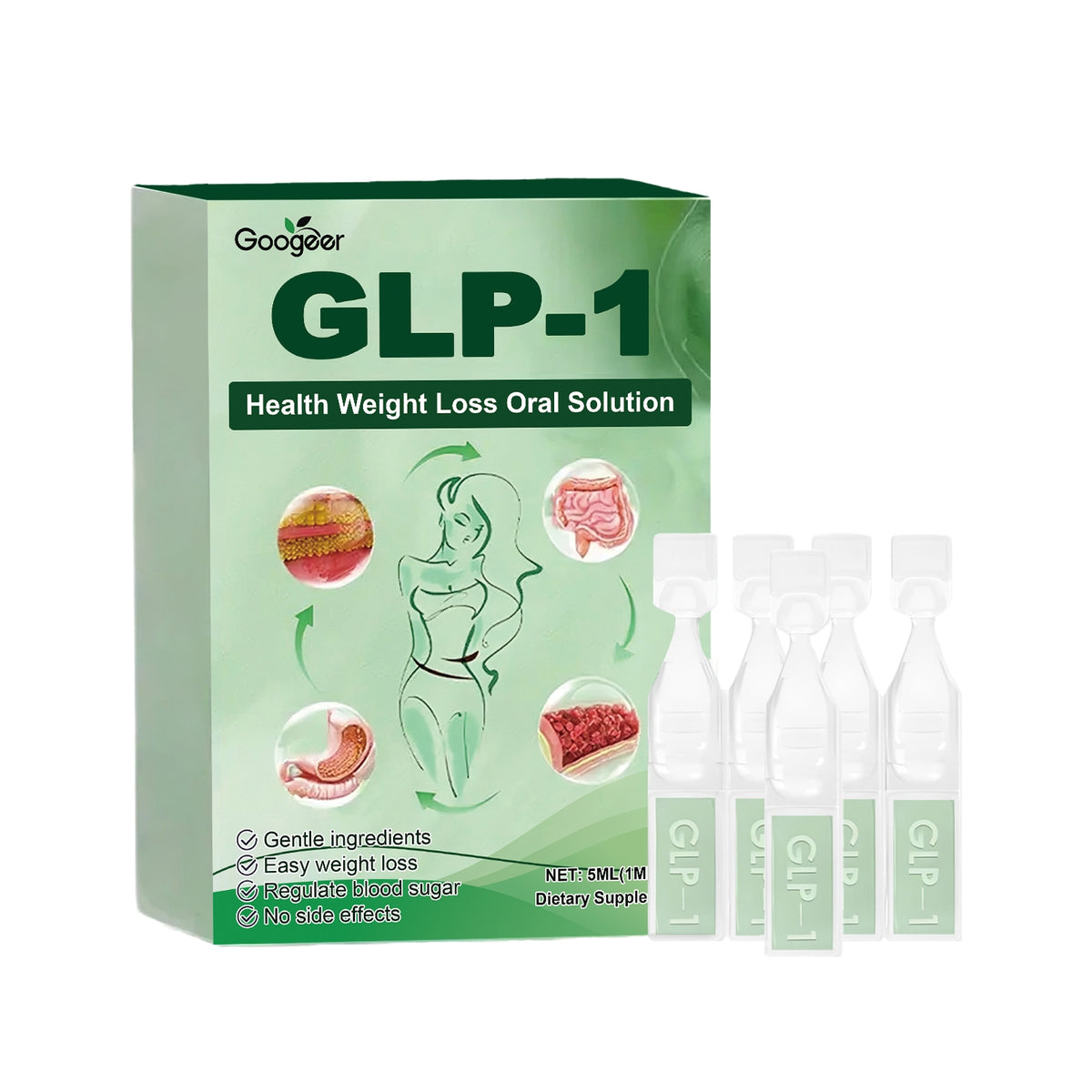 GLP-1 Dietary Supplement Drops with Green Tea Moringa Turmeric 5ml