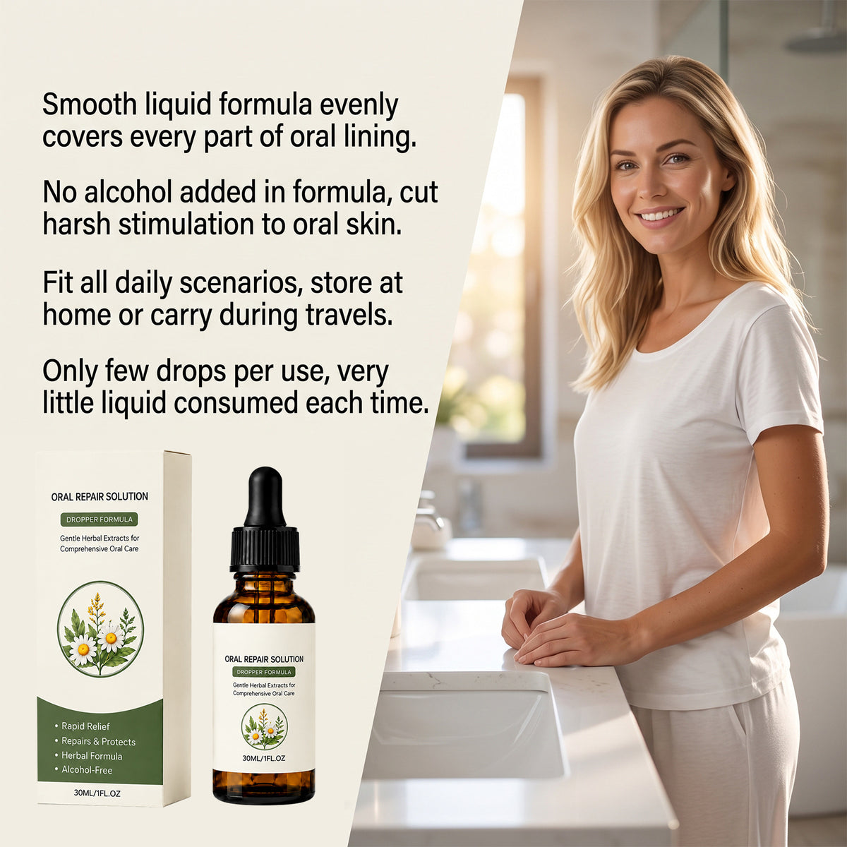 Herbal Oral Care Liquid - 30ml Gentle Cleansing Solution