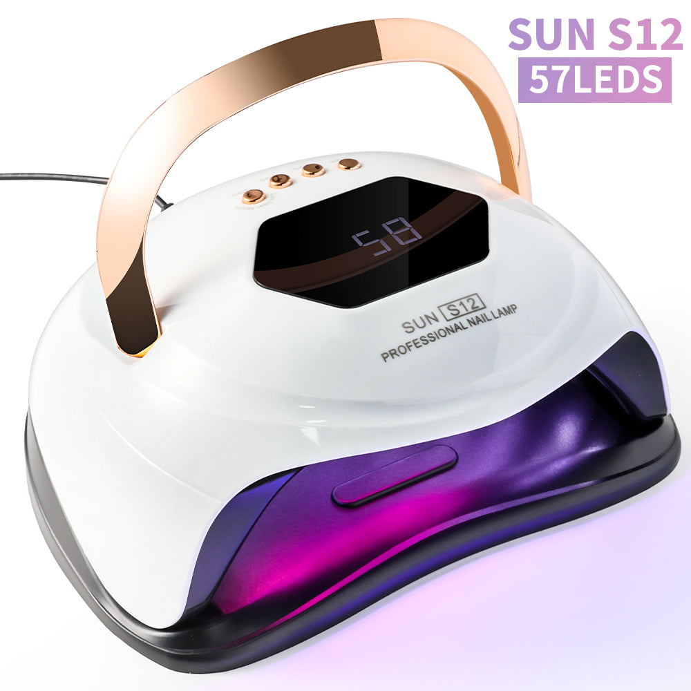 Professional UV LED Nail Lamp - 57-Bead Fast Curing Dryer with Auto Sensor