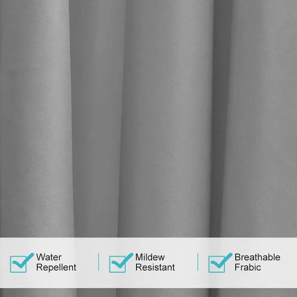 Gray 50" W x 108" L Blackout Curtain Panel - Light Filtering