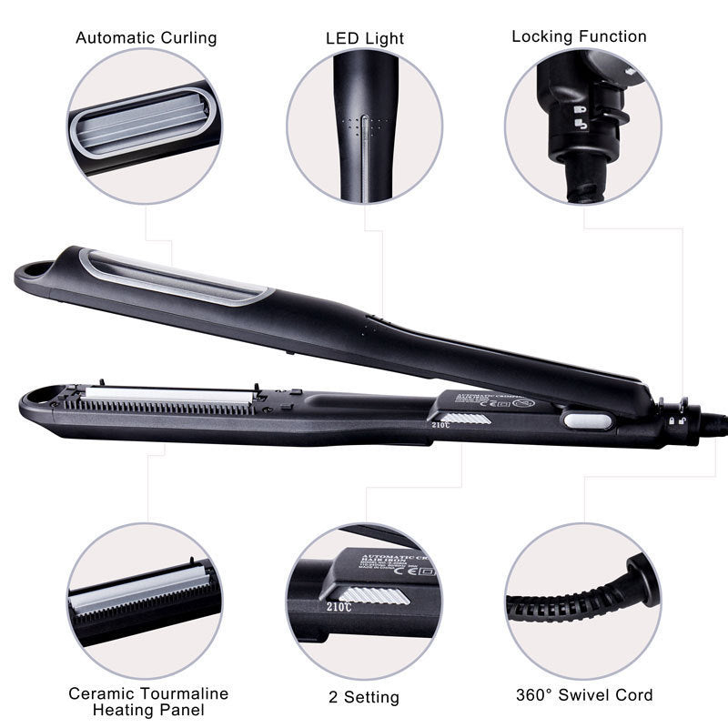 Electric Curling Iron with Tourmaline Ceramic Heating 16-20MM - Heat Control