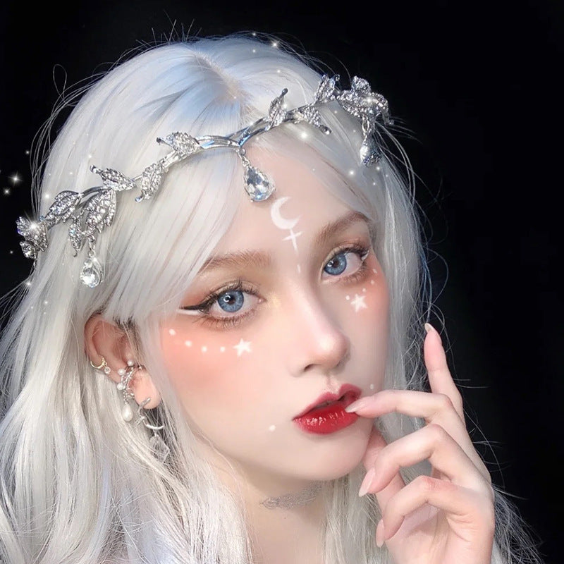 Forest Leaves Crown Bridal Hairpin Headdress – Silver