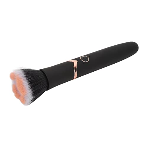 Powered Electric Makeup Brush Loose Powder Brush 10 Gears Vibration Electric Massage Brush for Makeup Blending Contouring Airbrush Finish, Black