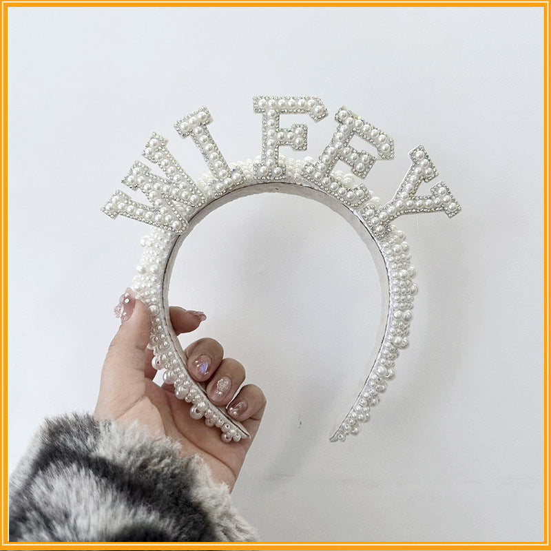 Vintage Pearl Bridal Headband Hair Ornament