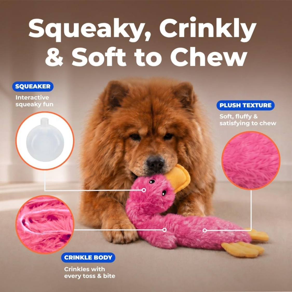 Interactive Dog Chew Toy Set - Squeaky, Crinkle Fun for Small to Large Dogs
