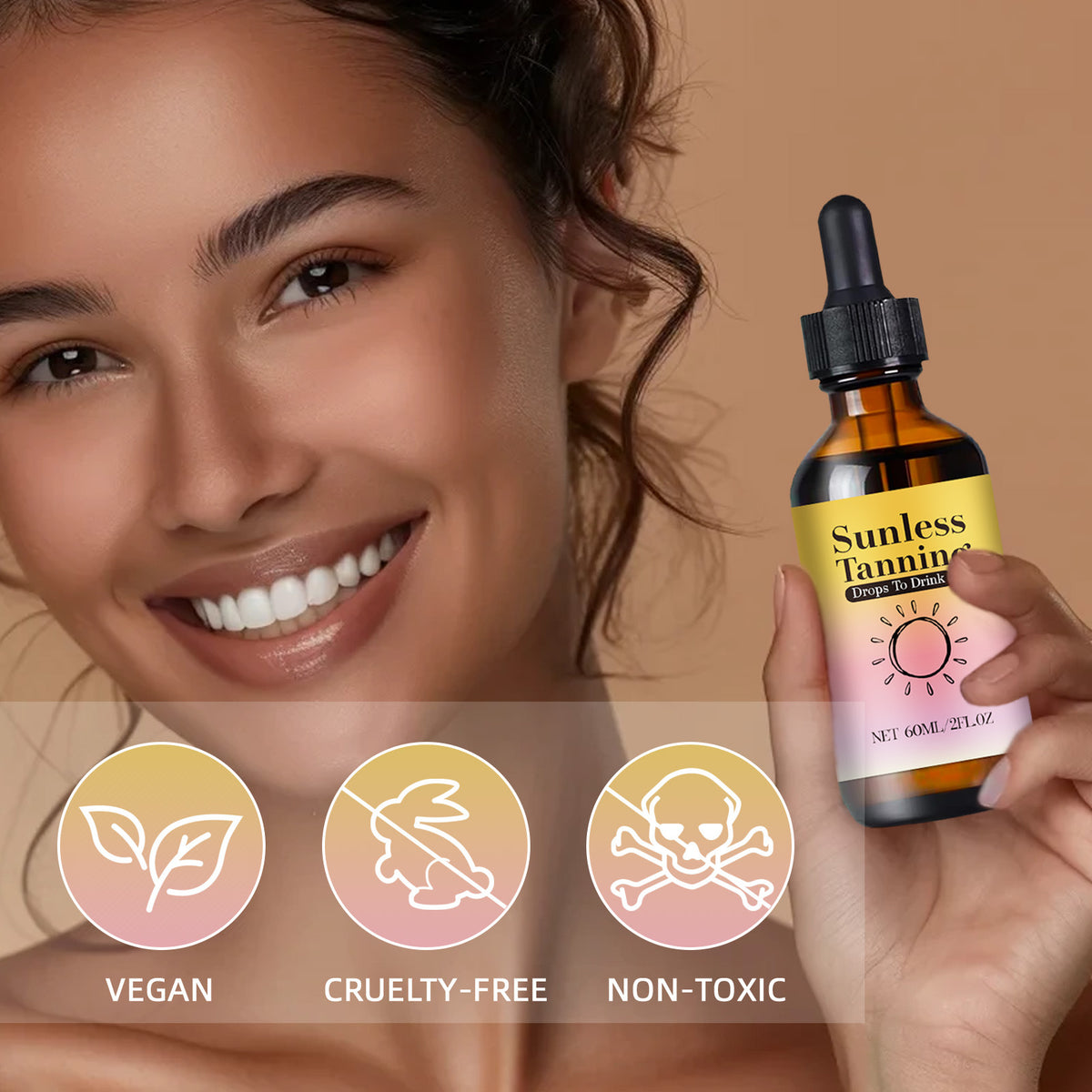 Body Sun Tanning Solid Color Cream Sunbath