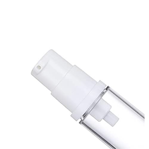 Wresty 12 Pcs Vacuum Lotion Bottles - Plastic Airless Pump Bottles, Travel DIY Cosmetic Cream & Makeup Foundation Toiletries Liquid Vacuum Container (5ml)