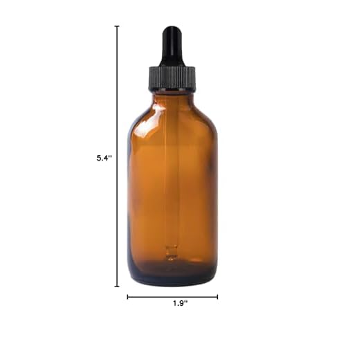 48 Pack 4oz Amber Glass Dropper Bottles, Eye Dropper Bottles with Glass Droppers for Essential Oils, Perfumes(120ml, Amber)