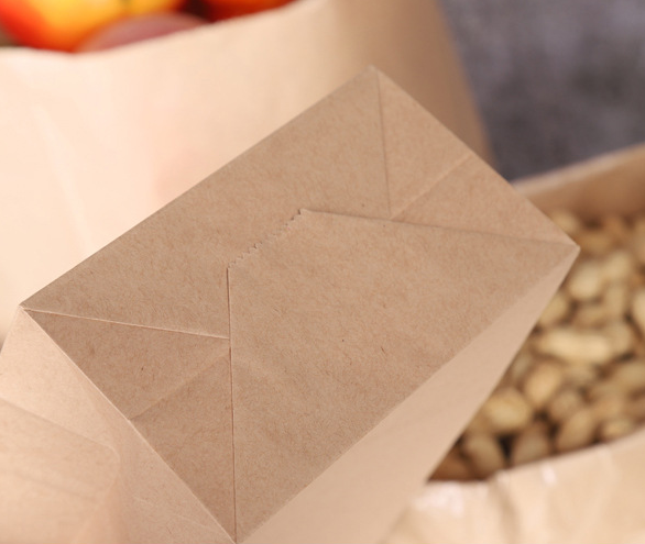 Square Bottom Kraft Paper Bags for Food Packaging - Oil Proof, Durable, Eco-Friendly 25x14x33cm