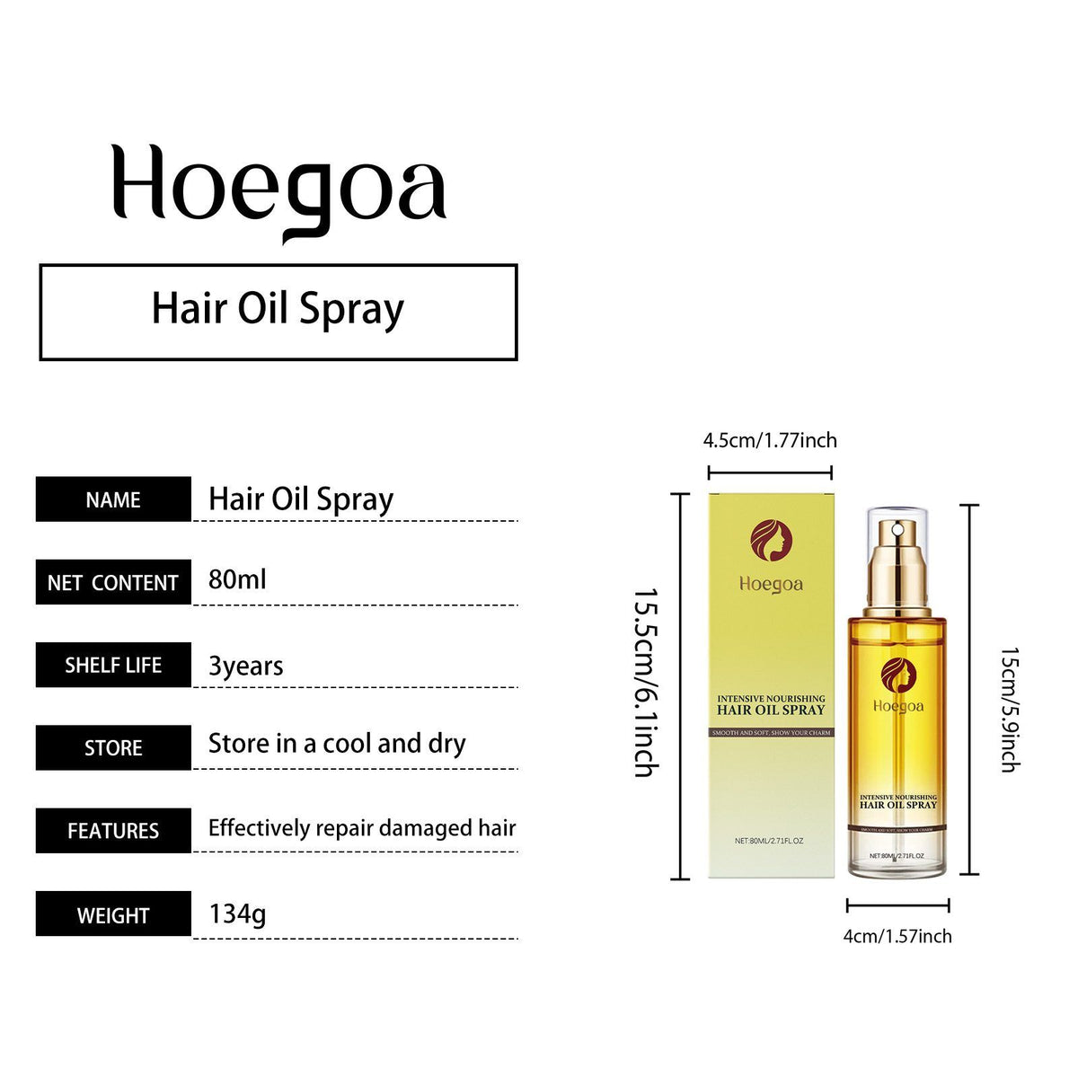 Hair Conditioning Oil Spray, 80 ml