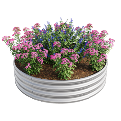 2-Pack Tall Round Metal Garden Bed - Raised Planter Box for Vegetables & Flowers