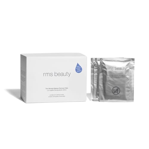 RMS Beauty Makeup Remover Wipes ? Gentle, Hypoallergenic Facial Cleansing Towelettes with Nourishing Ingredients, Effective for All Skin Types, Travel-Friendly, 30 Count Pack
