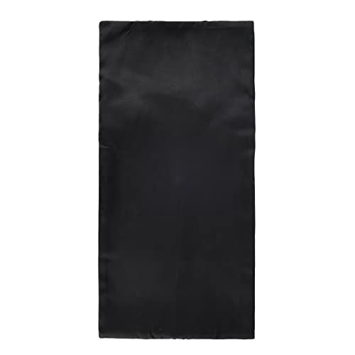 5 Pieces Satin Wigs Storage Bag Hair Extensions Holder Hairpieces Ponytail Bundles Carrier Case with Zipper Folding Hanging Protector Pouch for Travel Daily Use (Black)