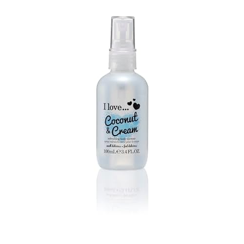 I Love Coconut and Cream Refreshing Body Spritzer - Body Mist Fragrance - Long Lasting Body Spray with Tropical Coconut and Cream Scent - 3.4 oz