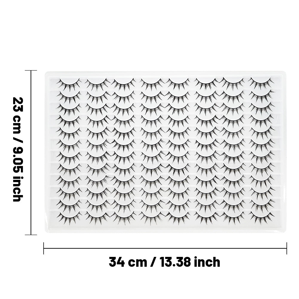 3D False Eyelashes - Multi-Layered Realistic Soft Lashes, Black