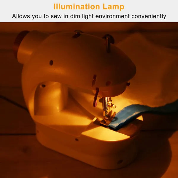 Portable Electric Sewing Machine with Foot Pedal & LED Light