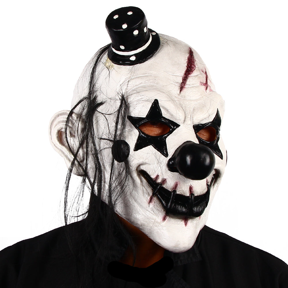 Halloween Scary Mask for Party, Horror Costume, White Latex Prop
