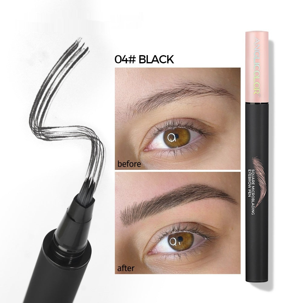 Waterproof Sweat-Proof Liquid Eyebrow Pencil Multi-Fork For Precise Makeup