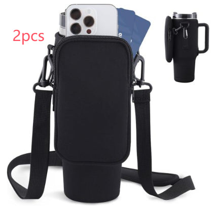 40oz Water Bottle Carrier with Adjustable Strap - Multiple Colors