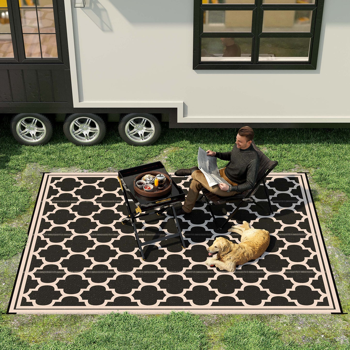 Waterproof Reversible Outdoor Rug - Perfect for Camping & Picnics