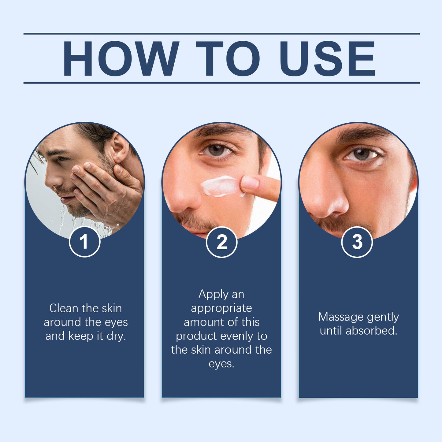Men's Multi-Effect Eye Cream for Dark Circles and Fine Lines - 25g
