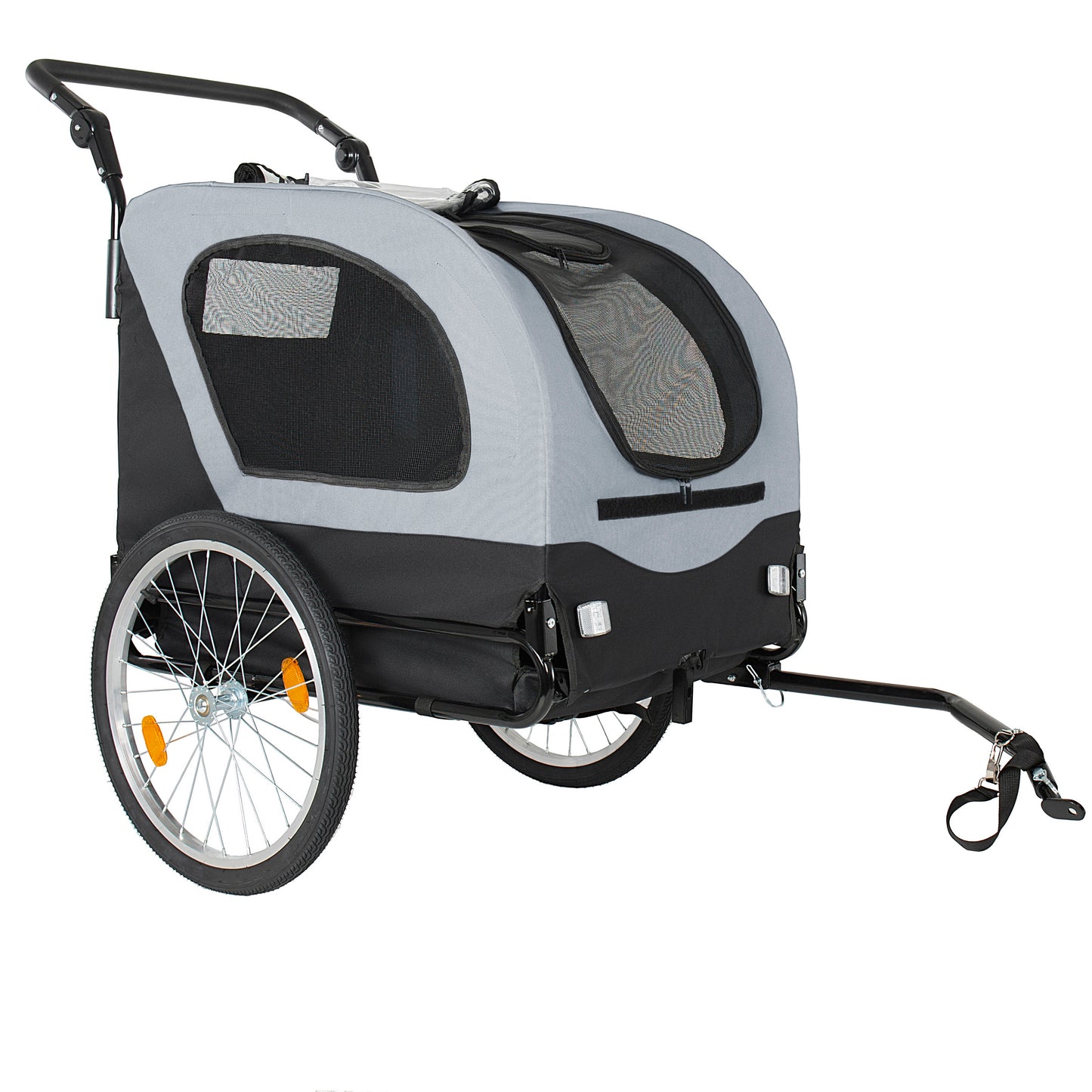2-in-1 Bike Trailer & Pet Stroller For Dogs Up To 110lbs-Foldable