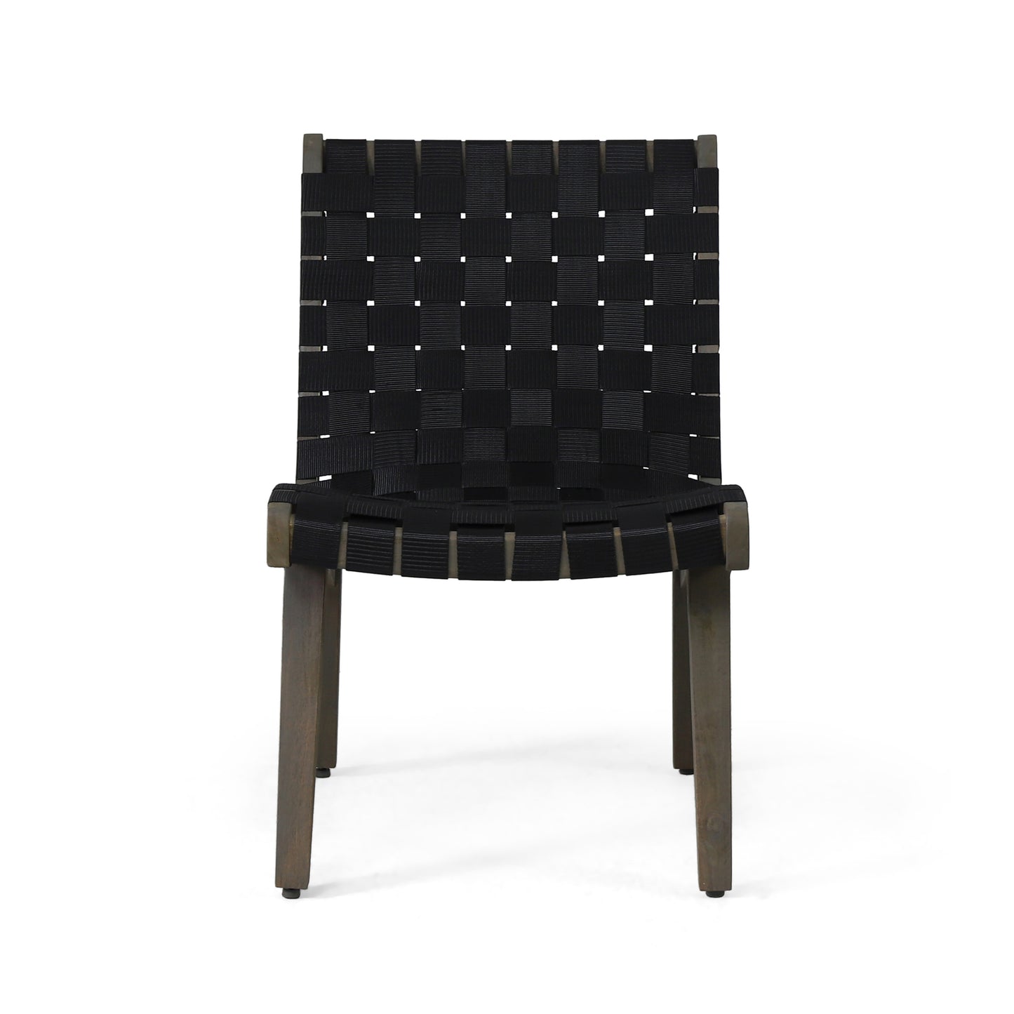 Charlotte Lounge Chair - Black Metal & Wood