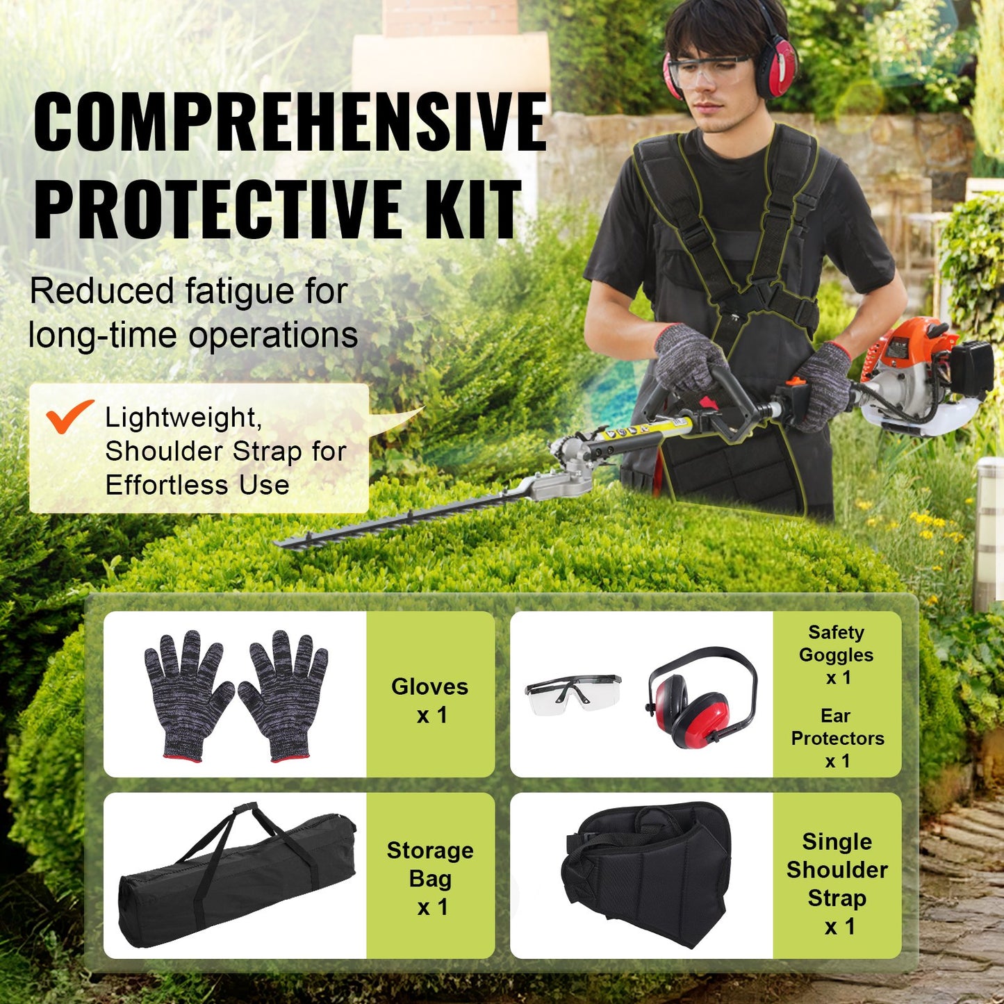 52CC 6-in-1 Multi-Function Garden Power Tool with Extension Pole