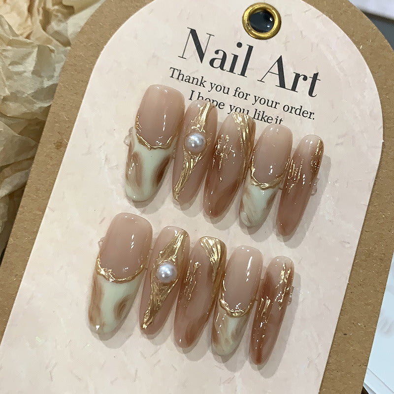 Luxury Handmade Nail Tips Set - French, Cat's Eye, Retro Styles, Multiple Sizes
