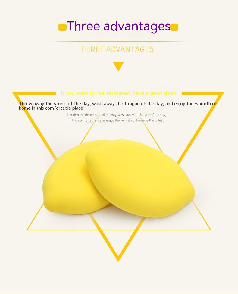 Cat Cervical Spine Memory Foam Pillow - Yellow, 600x400x120mm