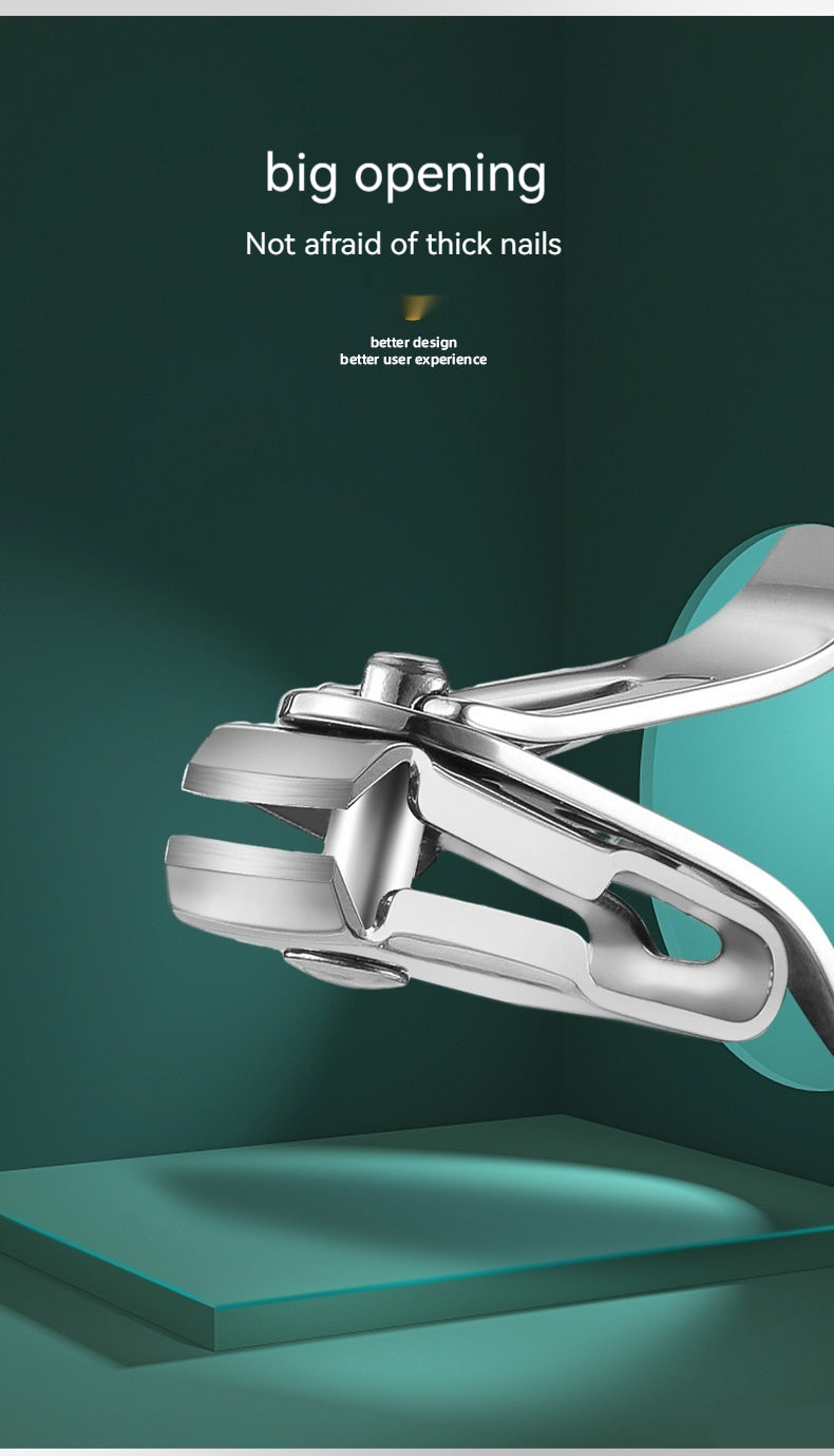 Large Opening Stainless Steel Nail Clippers - Household Portable 360° Rotating